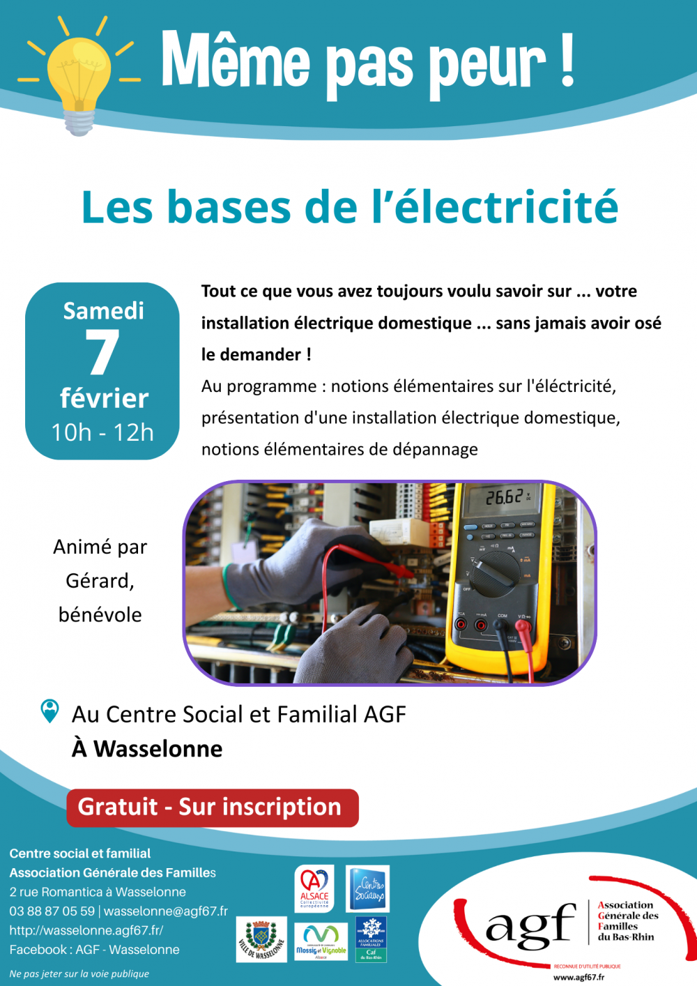 Atelier les bases de l'&eacute;lectricit&eacute;