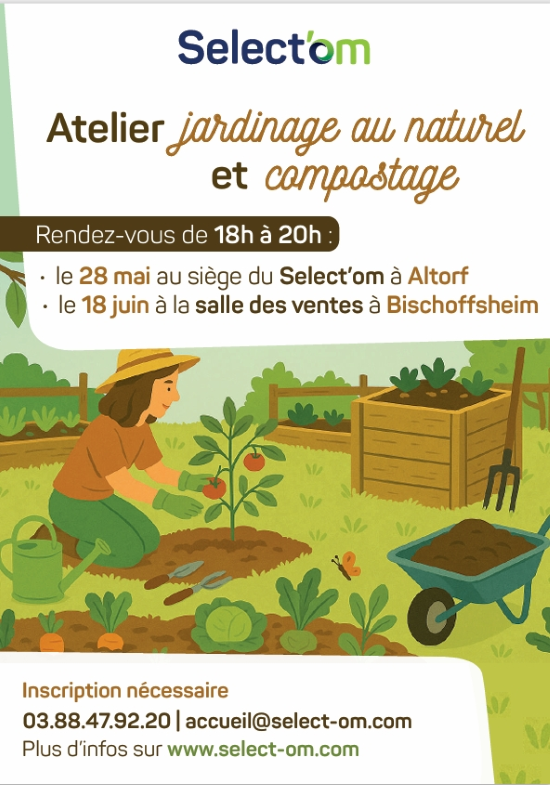 Ateliers jardinage au naturel et compostage mai et juin