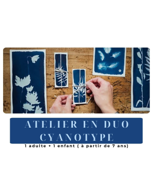 Atelier en duo cyanotype