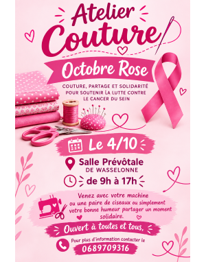 ATELIER COUTURE OCTOBRE ROSE