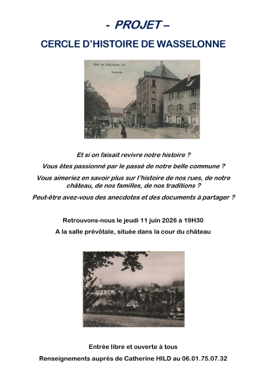 affiche Cercle d'histoire de Wasselonne