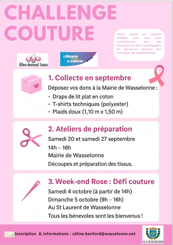 Challenge couture octobre rose