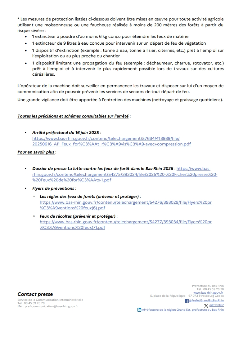Communiqué de presse feux de forets p4
