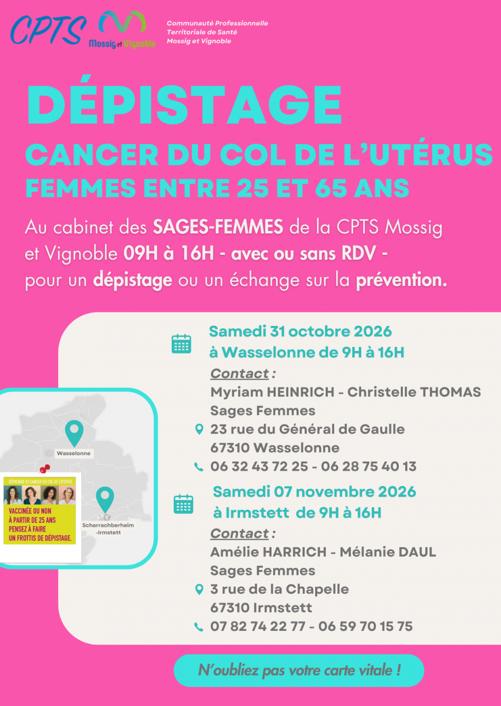 D&eacute;pistage du cancer du col de l'ut&eacute;rus