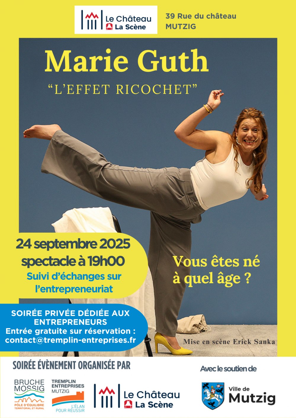 Affiche spectacle Effet ricochet