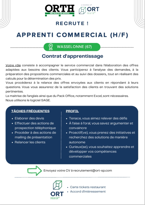 ORTH recrute