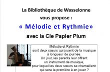 Spectacle : Mélodie et Rythmie avec la Cie Papier Plum