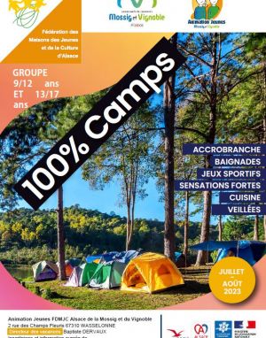 Programme des camps de vacances été 2023 de l'animation jeunes